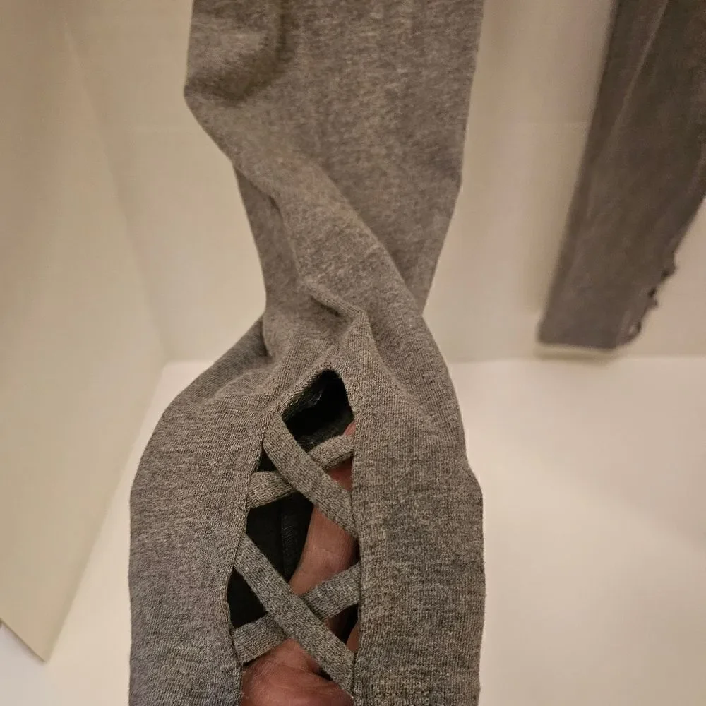 Girls size XL Old Navy leggings with criss cross ankles